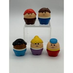 Vintage Little Tikes Chunky Little People Figures Lot 5 1970s 1980s Toy